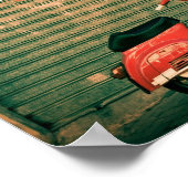 Poster Classic scooter rouge en Italie (Coin)