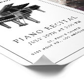 Poster Classic Simple White Piano Considérant Photo Poste (Coin)