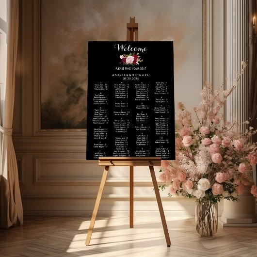 Poster Classic Tropical Noir Alphabétique