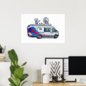 Poster Classic TV News Van (Bureau à domicile)