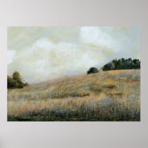 Poster Classic Wheatfield Vintage Country Landscape Art