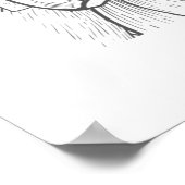 Poster Classic White Black Floral Wedding Welcome (Coin)