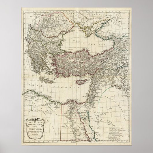Poster Classical Map of Rome (Devant)