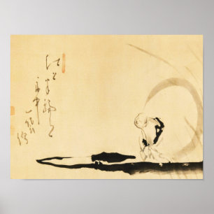 Poster Classics Zen - Hakuin Ekaku - Hotei dans un bateau