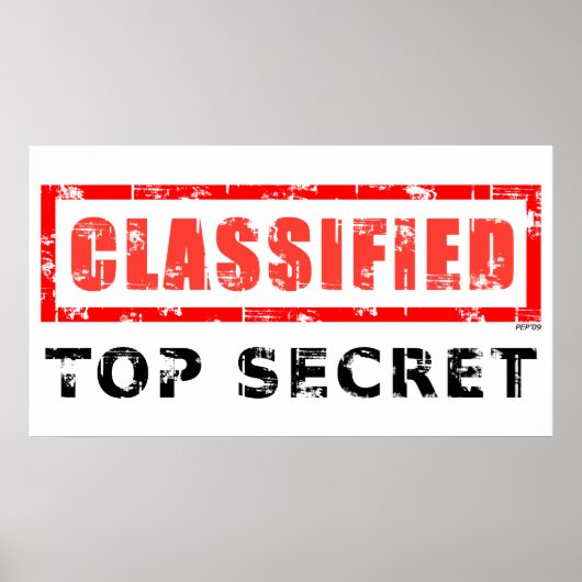 Poster Classifié Top Secret (Devant)