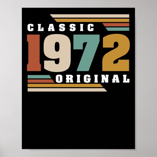 Poster Classique 1972 Original 50e anniversaire 50 ans (Devant)