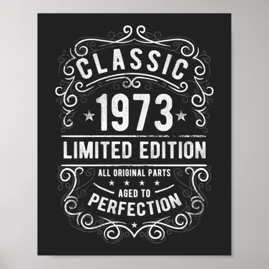 Poster Classique 1973 | Cadeau d'anniversaire édition lim (Devant)