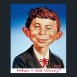Poster classique Alfred<br><div class="desc">Une affiche en couleur complète de la première apparition d'Alfred E. Neuman sur une couverture MAD. Illustré par Norman Mingo. De la couverture du #30.</div>