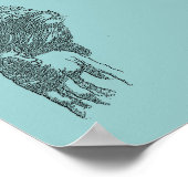 Poster classique au crayon de lion et d'agneau (Coin)