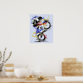 Poster Classique BMX Flatland coloré (Cuisine)