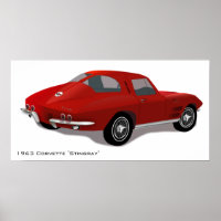 Poster classique Corvette Stingray