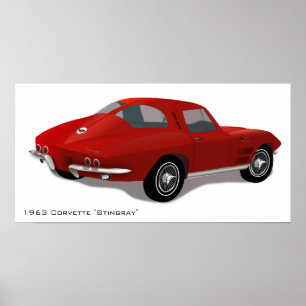 Poster classique Corvette Stingray