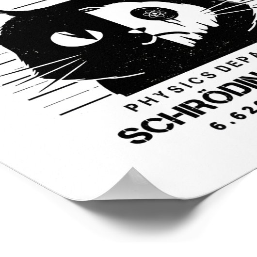 Poster classique de chat mort ou vivant Recherché (Coin)