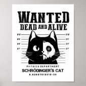 Poster classique de chat mort ou vivant Recherché (Devant)
