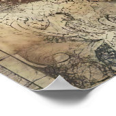 Poster classique de Noël Père Noël (Coin)