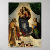 Poster Classique de Raphael "Vierge Sixtine" (vers 1513) (Devant)