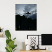 Poster classique de soucoupe volante (Bureau à domicile)