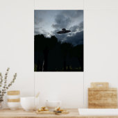 Poster classique de soucoupe volante (Cuisine)