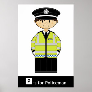 Poster classique des policiers britanniques