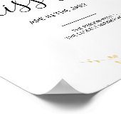 Poster Classique Devis Combien De Baisers Fête des mariée (Coin)