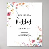 Poster Classique Devis Combien De Baisers Fête des mariée (Devant)