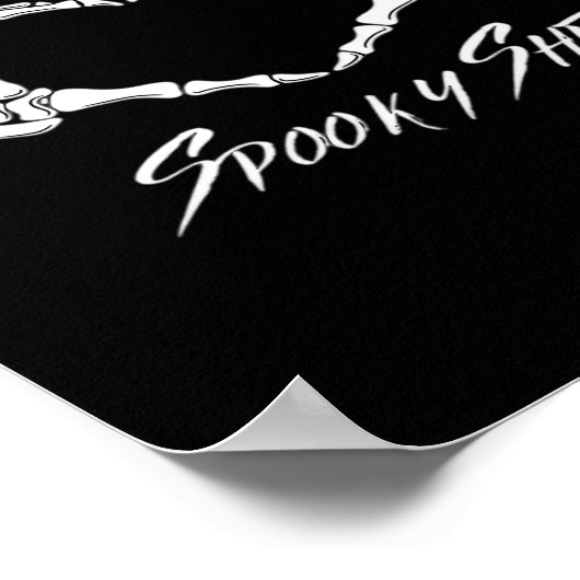 Poster Classique éffrayant - Squelette Mains Coeur (Coin)