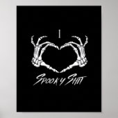 Poster Classique éffrayant - Squelette Mains Coeur (Devant)