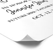 Poster Classique Élégant Mariage Cuivre Mousse de Fête de (Coin)