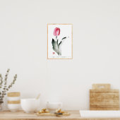 Poster Classique fleur de tulipe à l'encre sumi-e chinois (Cuisine)