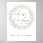 Poster Classique Fleurs Blanches Mariage Bébé Fille Conse (Devant)