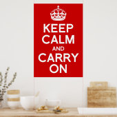 POSTER CLASSIQUE GARDEZ CALME ET CONTINUEZ (Cuisine)