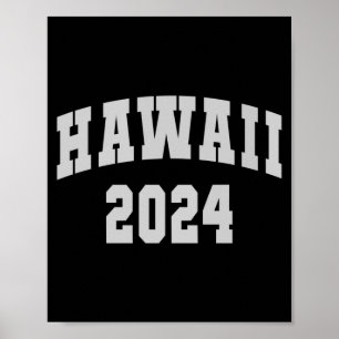 Poster Classique hawaii 2024 voyage de plage vacances d'h