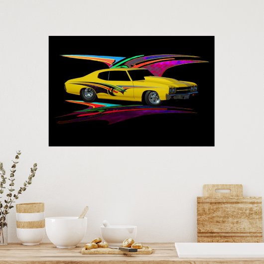 Poster Classique jaune 1970 (Cuisine)