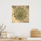 Poster Classique Mandala Inde Style 4 (Cuisine)