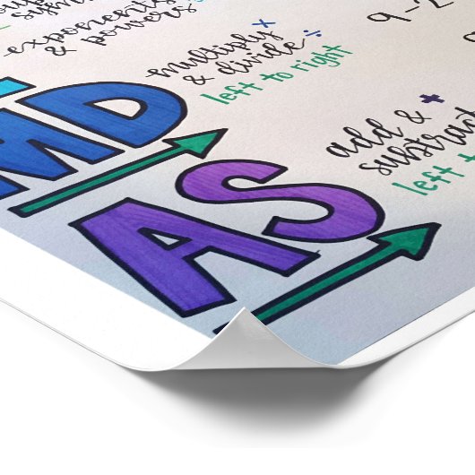 Poster classique Math For High School (Coin)