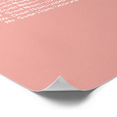 Poster Classique Rose Gold Rose Monogramme Plan de Table (Coin)