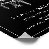 Poster Classique Simple Noir Piano Considérant (Coin)