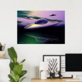 Poster Classique UFO (Bureau à domicile)