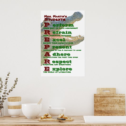Poster Classroom Rules / Guidelines (Cuisine)