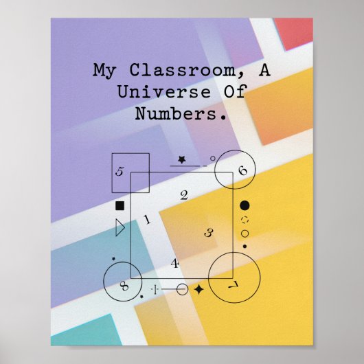 Poster Classroom Universe of Numbers | Math World (Devant)