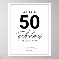Classy Black & White 50 & Fabuleux fête d'annivers