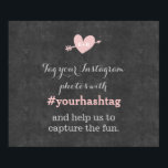 Poster Classy Chalkboard Mariage Photos Hashtag Sign<br><div class="desc">Classy Chalkboard Instagram Photos Hashtag Mariage Signs.</div>