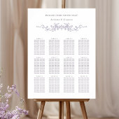 Poster Classy French Lavender Wedding Seating Chart