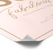 Poster Classy Rose & Or 50 & Fabuleux fête d'anniversaire (Coin)