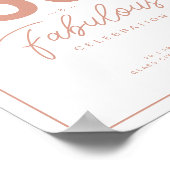 Poster Classy White Rose Gold 50&Fabuleux fête d'annivers (Coin)