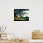 Poster Claude-Joseph Vernet Une tempête sur une Méditerra (Cuisine)