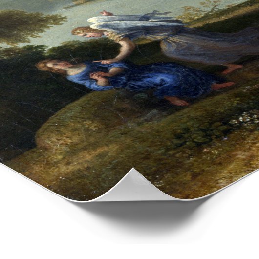 Poster Claude Lorrain Paysage avec Hagar et l'Ange (Coin)