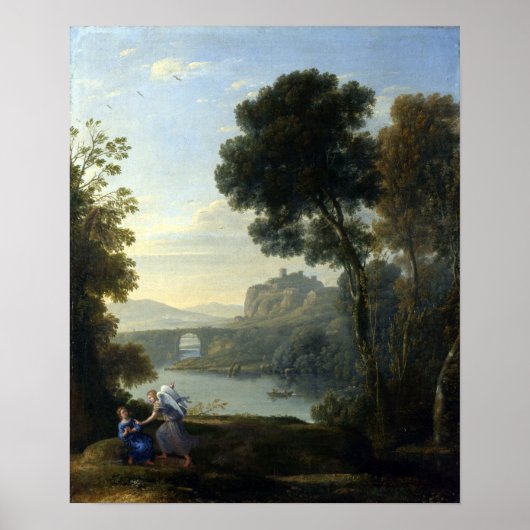 Poster Claude Lorrain Paysage avec Hagar et l'Ange (Devant)