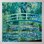 Poster Claude Monet<br><div class="desc">Claude Monet - Nappes D'Eau Et Pont Japonais (1899)</div>