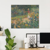 Poster Claude Monet 1895 Vintage dans le jardin (Bureau à domicile)